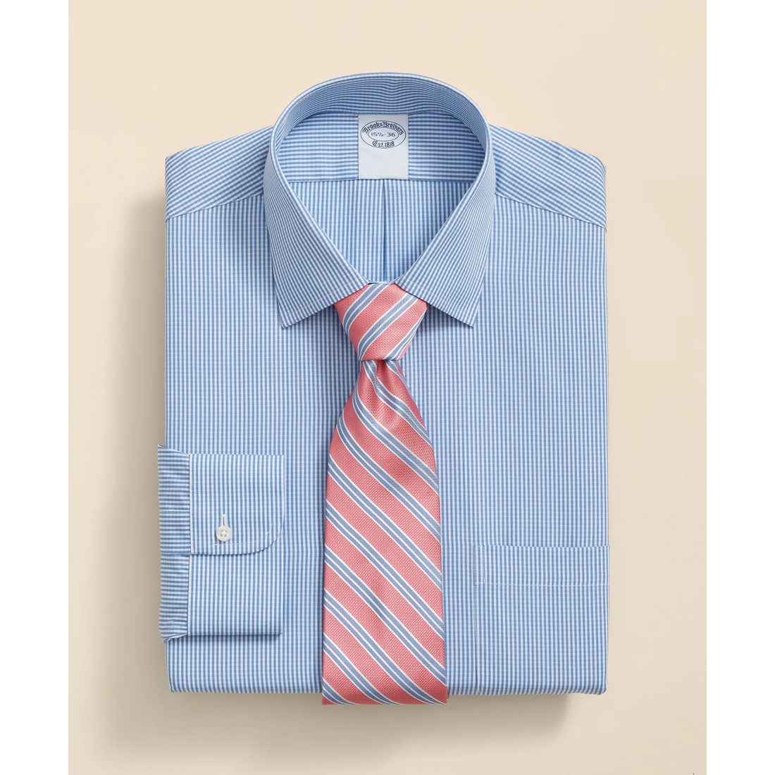 Brooks Brothers Pure Supima Cotton Regular-Finish, Ainsley Collar Micro  Check Dress Shirt available now at The Falls