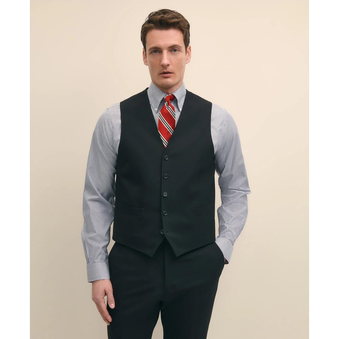 Brooks Brothers Solid Wool Suit Vest