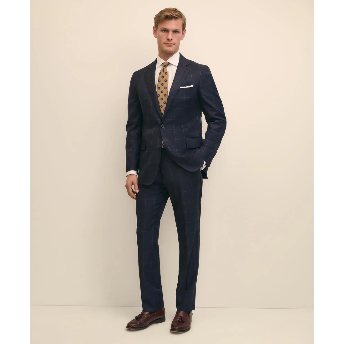 スーツ Brooks Brothers denim fabric fit wool Brooks Brothers Classic Fit Wool Windowpane 1818 Suit available