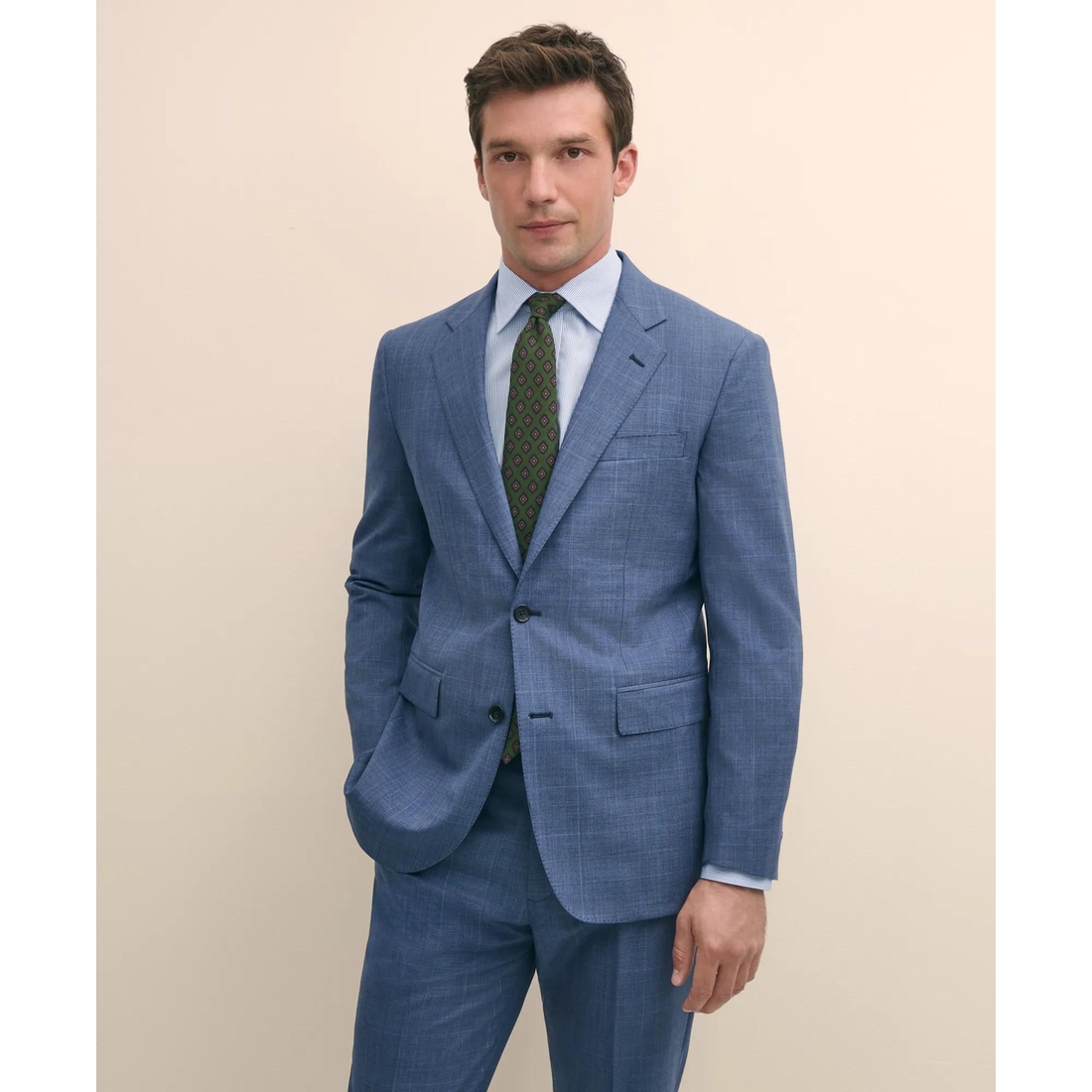 Brooks Brothers Slim Fit Wool Check 1818 Suit available now at The Galleria