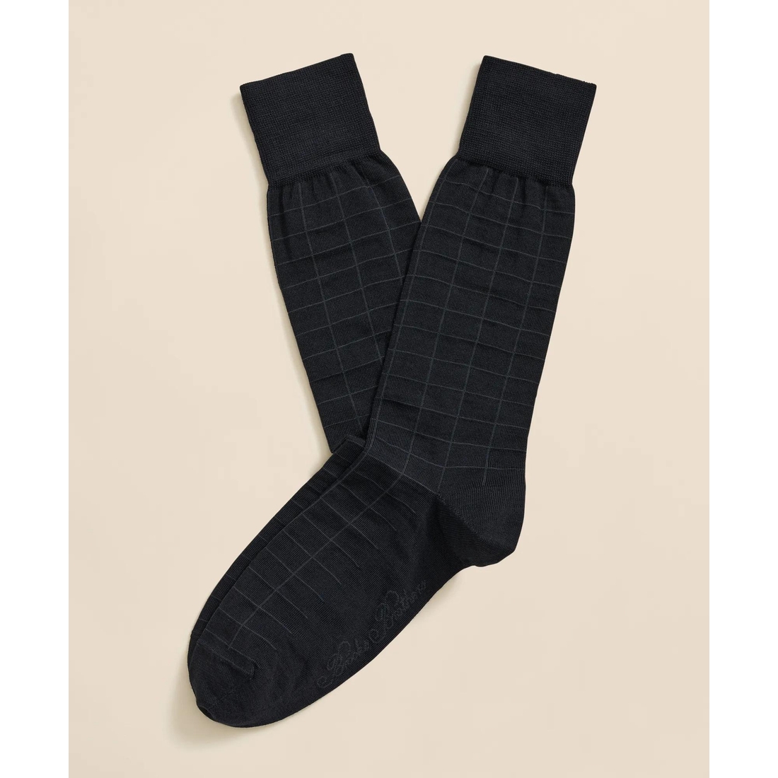 Brooks Brothers Wool-Blend Windowpane Socks
