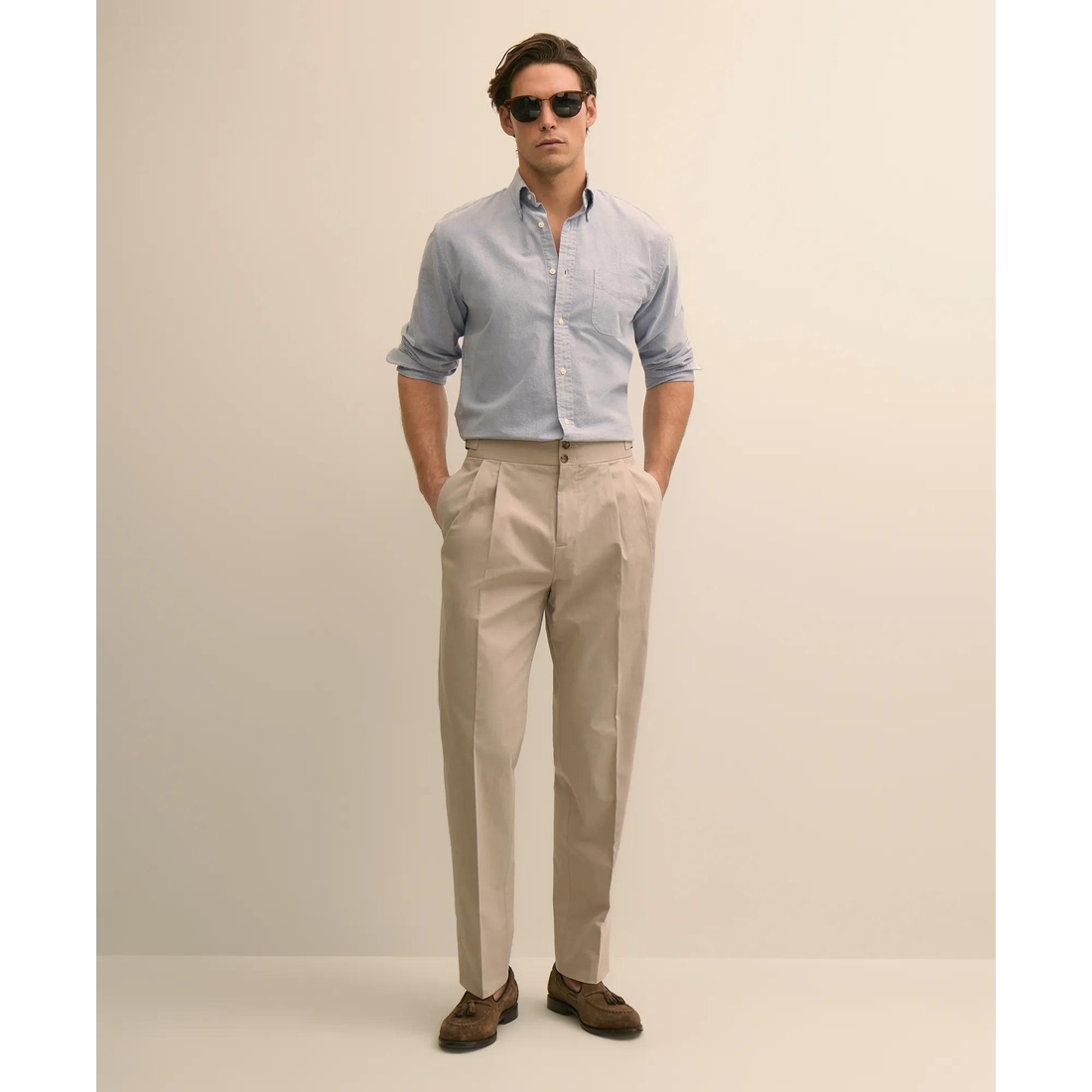 undefined Classic Fit Cotton Blend Side-Tab Dress Pants available now at  Stanford Shopping Center
