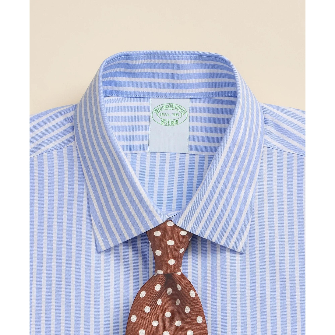 Brooks Brothers Explorer Collection Non-Iron Twill Ainsley Collar,  Bengal-Stripe Dress Shirt available now at Stanford Shopping Center