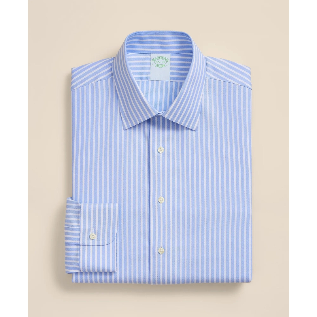 Brooks Brothers Explorer Collection Non-Iron Twill Ainsley Collar, Bengal-Stripe Dress Shirt available now at Stanford Shopping Center Brooks Brothers Explorer Collection Non-Iron Twill Ainsley Collar, Bengal-Stripe Dress Shirt available now at Stanford Shopping Center