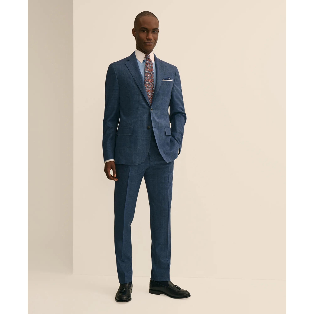 Brooks Brothers Explorer Collection Slim Fit Wool Overcheck Suit
