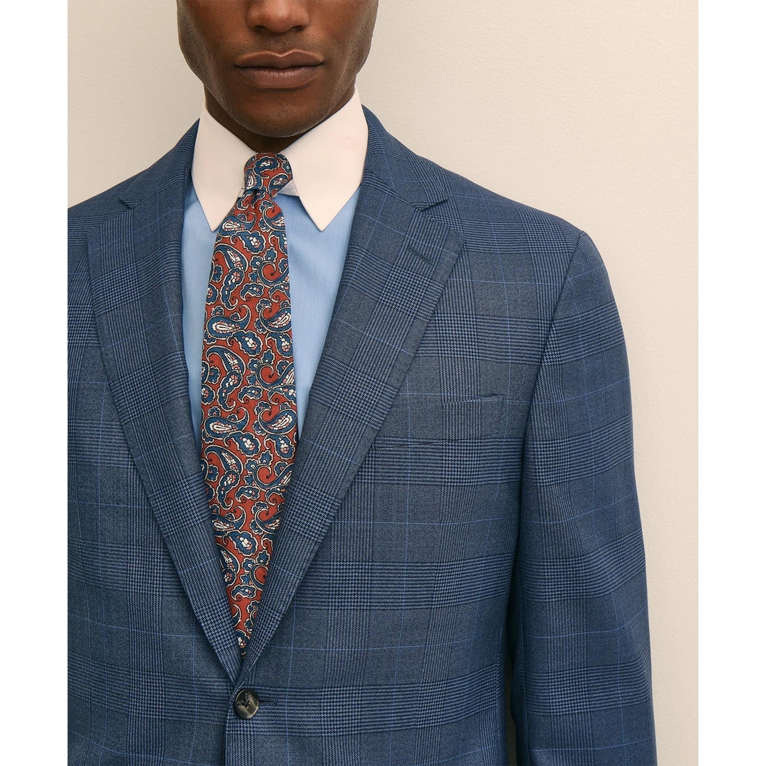 Brooks Brothers Explorer Collection Slim Fit Wool Overcheck Suit