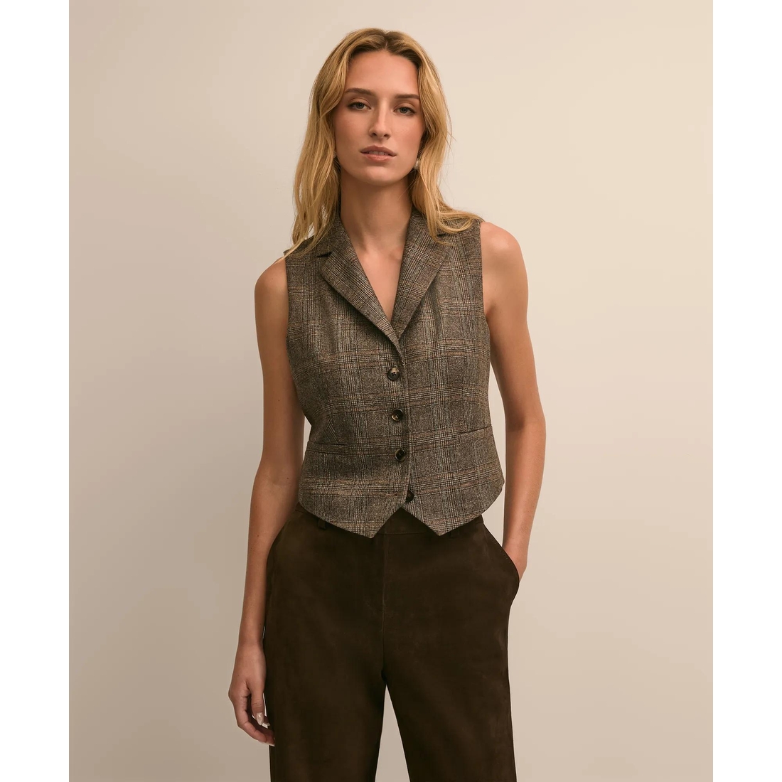 Brooks Brothers Wool Blend Plaid Vest