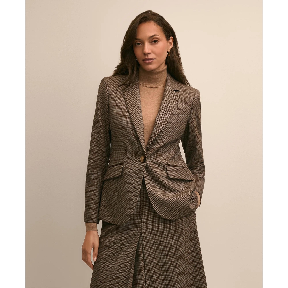 Brooks Brothers Wool Blend Houndstooth Jacket