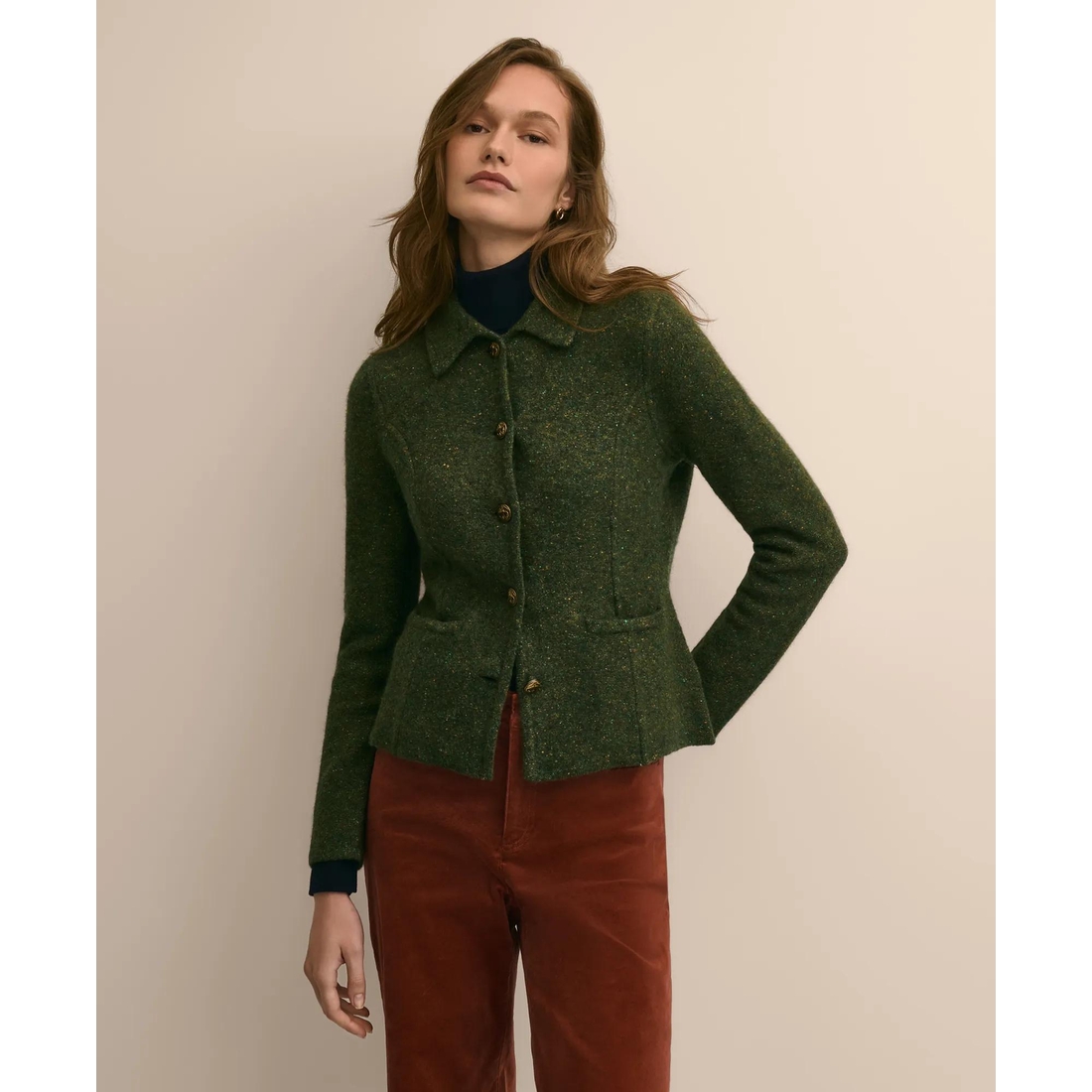 Brooks Brothers Boiled Wool Blend Jacket