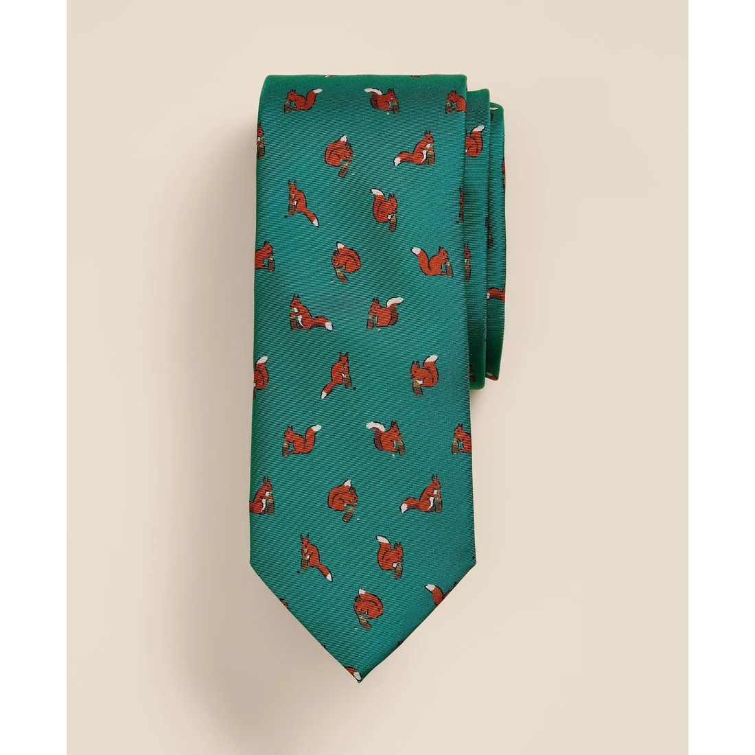 Brooks Brothers Silk Ale Squirrel Tie