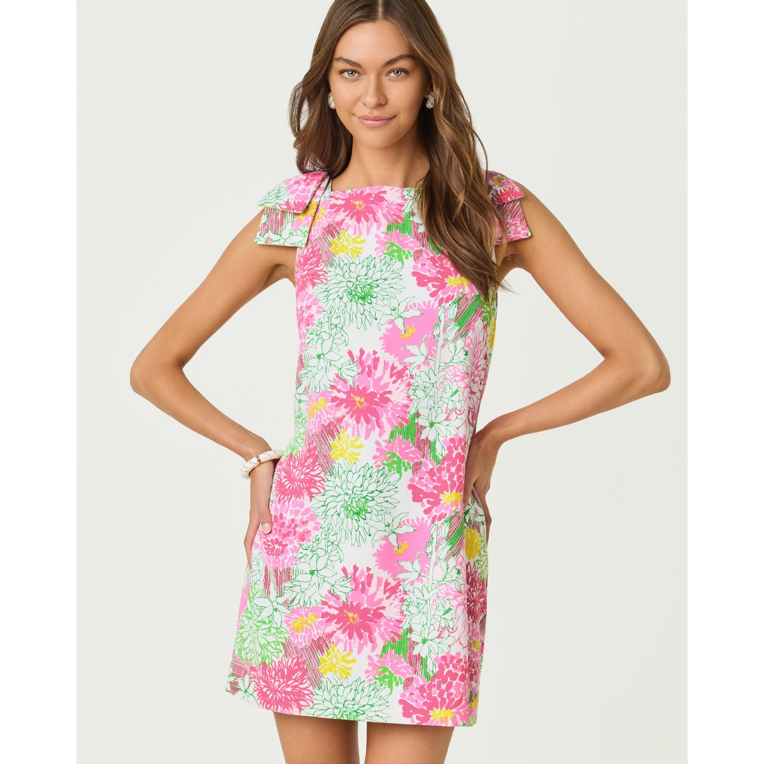 purple casual dress Lilly Pulitzer Women's Callista High Collar Shift Dress – Saint Bernard main image 0