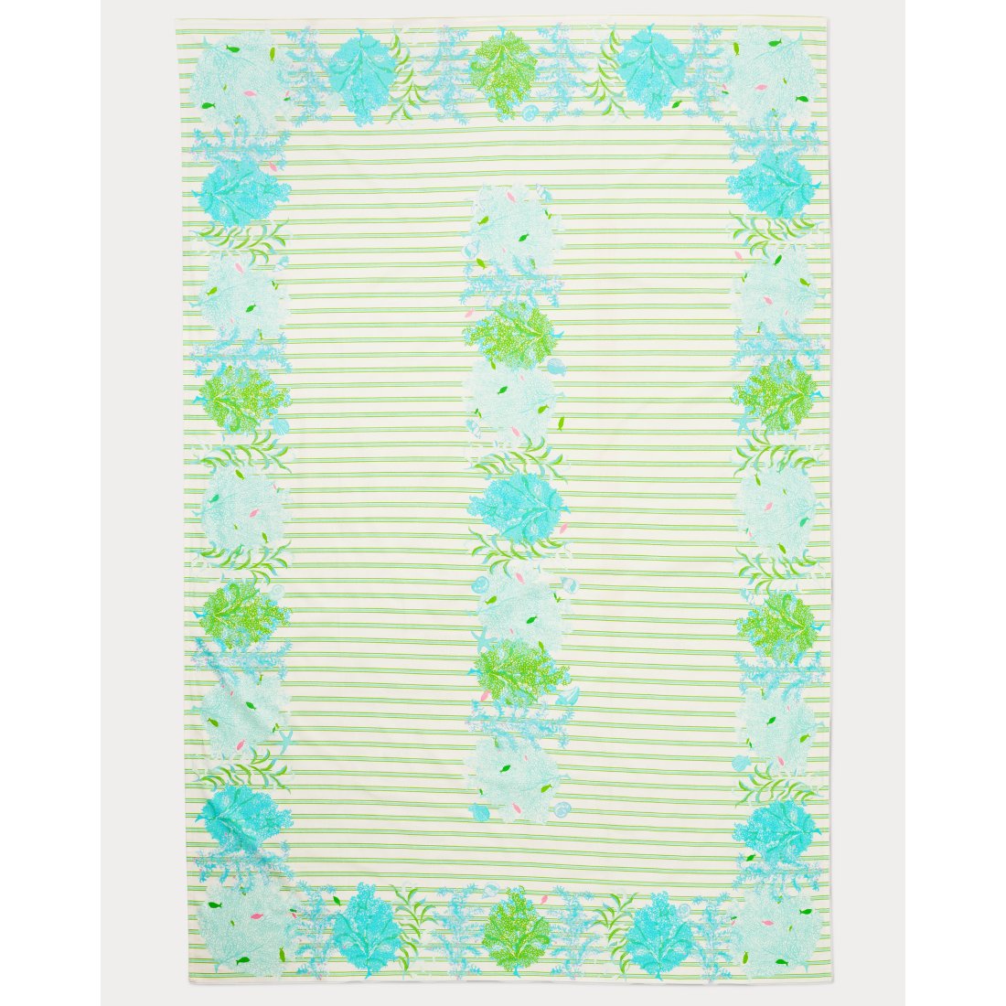 Lilly Pulitzer Engineered Coral Stripe Tablecloth
